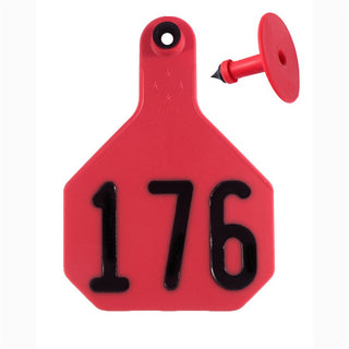 Y-Tex Red All American 4 Star Tags Large Numbered 176-200: Pack of 25