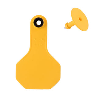 Y-Tex Yellow All American 2 Star Tags Small Blank: Pack of 25