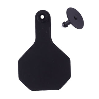 Y-Tex  All American 3 Star Tags Medium Blank: Pack of 25 Black