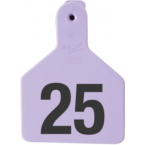 Z Tag Purple No Snag Calf ID Tag - Numbered 1 - 25 : Pack of 25