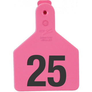 Z Tag Pink No Snag Calf ID Tag - Numbered 26 - 50 : Pack of 25