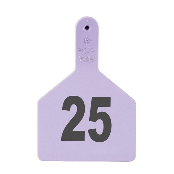 Z Tag Purple No Snag Cow ID Tag - Numbered 1 - 25: Pack of 25