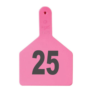 Z Tag Pink No Snag Cow ID Tag - Numbered 51 - 75: Pack of 25