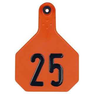Y-Tex Orange All American 4 Star Tags Large Numbered 151-175: Pack of 25
