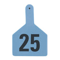 Z Tag Blue No Snag Cow ID Numbered Tags 151 - 175 : Pack of 25