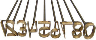 L & H Brass Fire Branding Iron Number Set 0-9  2