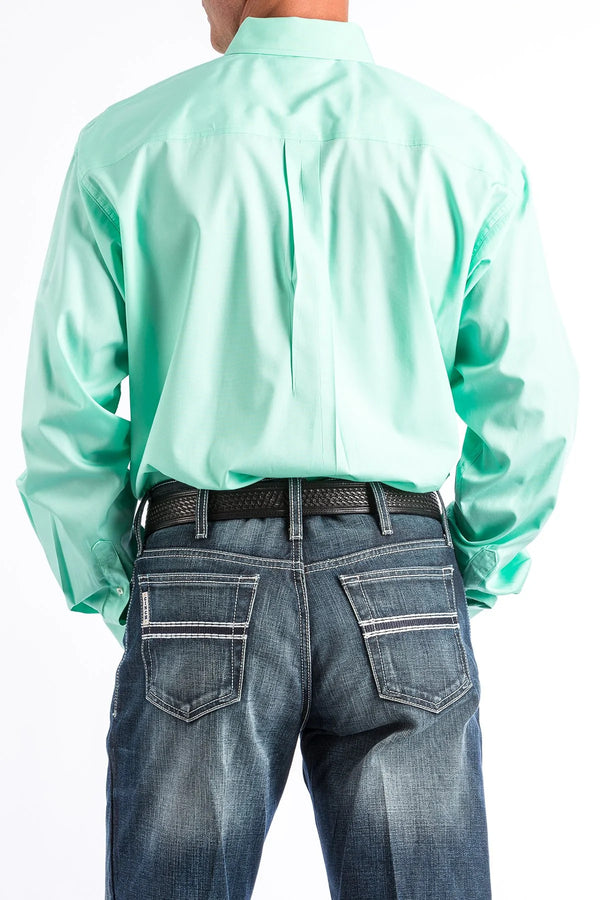 Cinch Men's Classic Fit Long Sleeve Solid Green Shirt : XLarge