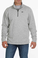 Cinch Men's Sweater Grey 1/4 Zip Lg